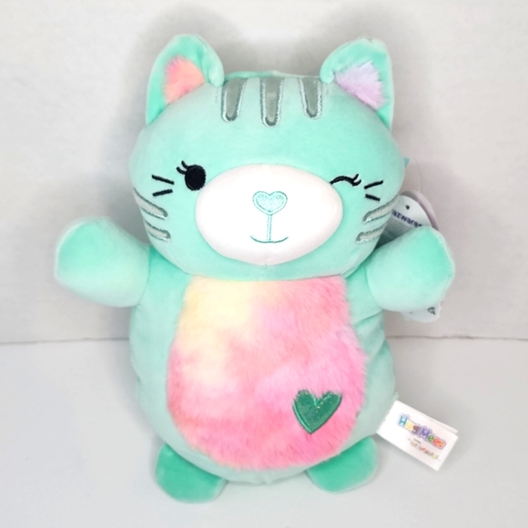 ❤️ CORINNA 😺 Teal Cat Valentine 2024 HugMee Original Squishmallow ☆》NWT《☆ - Picture 1 of 8